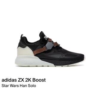 Adidas ZX 2K Boost Star Wars Han Solo Black Sneakers Size 12